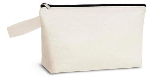 Promotional Bag (Beige Bag w/Black Zipper, L, 12.2x7.4x 2.7'')